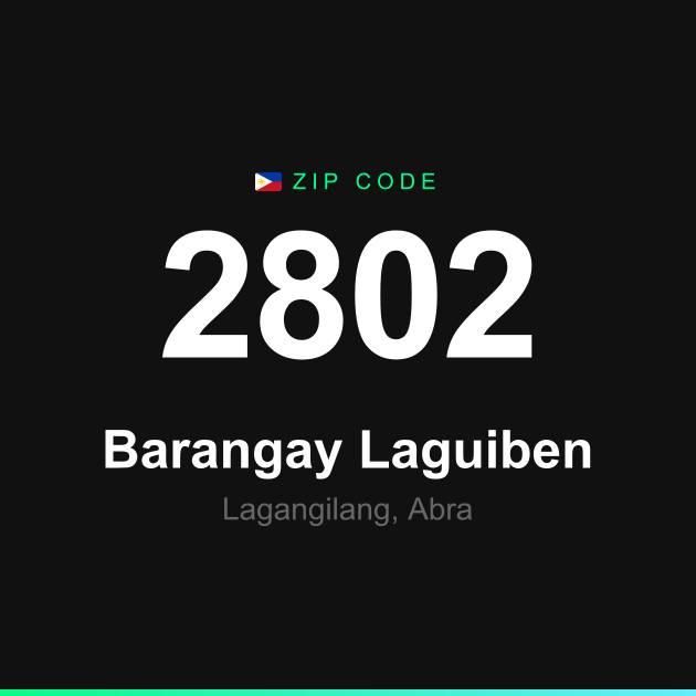 Shareable ZIP code 2802 card for Barangay Laguiben