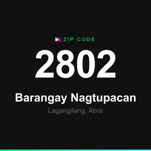 Shareable ZIP code 2802 card for Barangay Nagtupacan