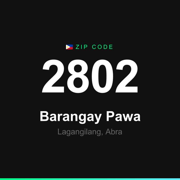 Shareable ZIP code 2802 card for Barangay Pawa