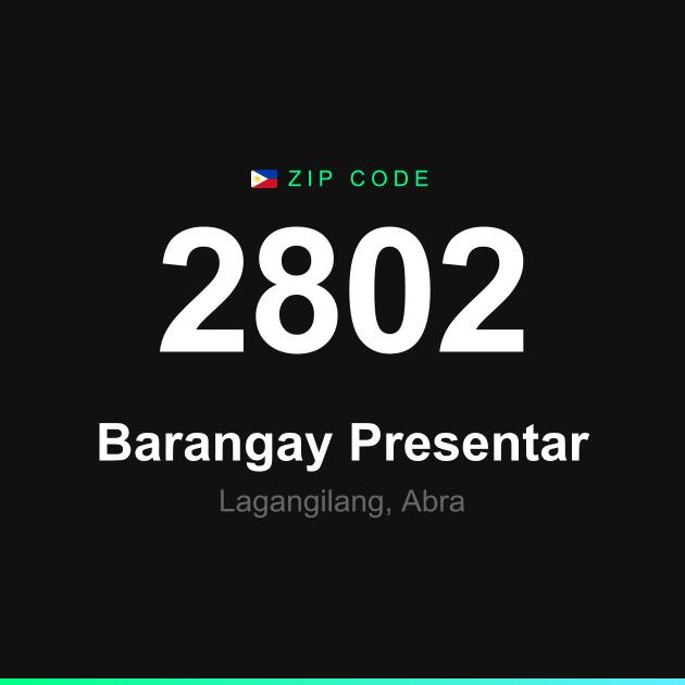 Shareable ZIP code 2802 card for Barangay Presentar