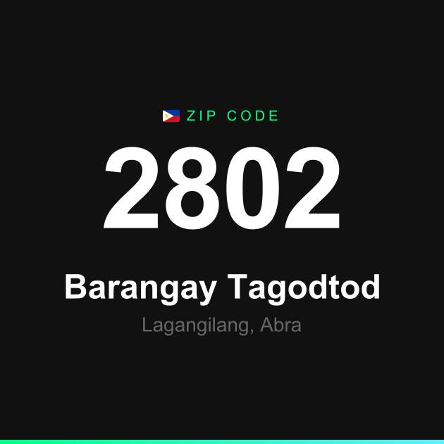 Shareable ZIP code 2802 card for Barangay Tagodtod