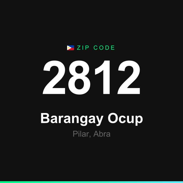 Shareable ZIP code 2812 card for Barangay Ocup