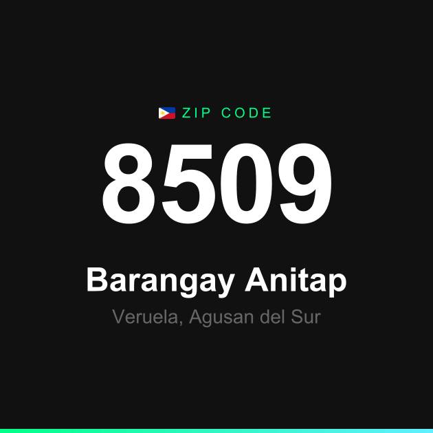 Shareable ZIP code 8509 card for Barangay Anitap