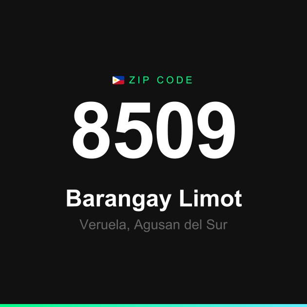 Shareable ZIP code 8509 card for Barangay Limot