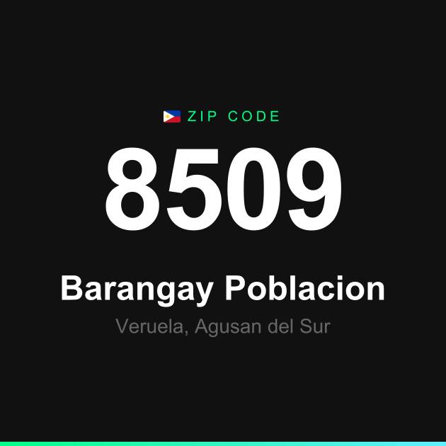 Shareable ZIP code 8509 card for Barangay Poblacion