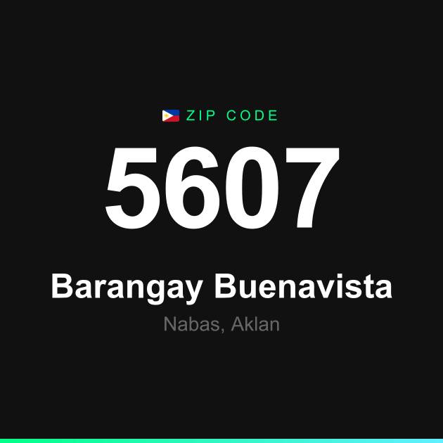 Shareable ZIP code 5607 card for Barangay Buenavista