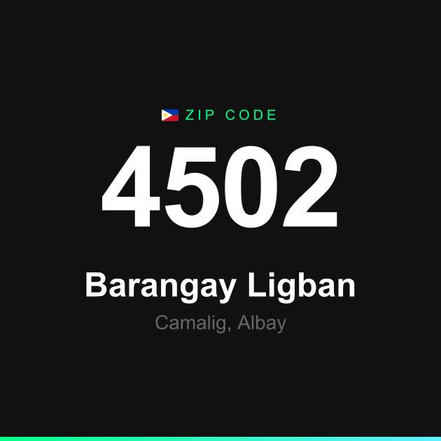 Shareable ZIP code 4502 card for Barangay Ligban