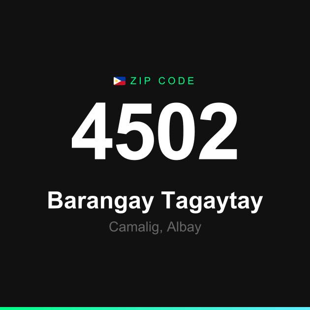 Shareable ZIP code 4502 card for Barangay Tagaytay