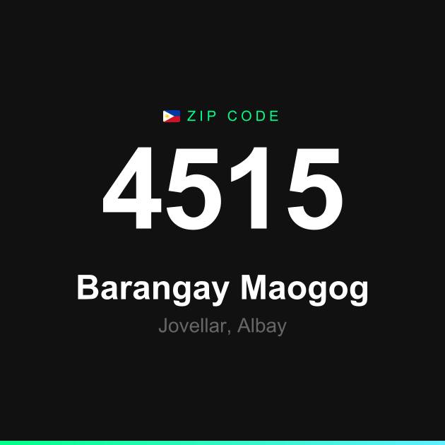 Shareable ZIP code 4515 card for Barangay Maogog