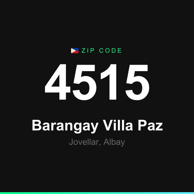 Shareable ZIP code 4515 card for Barangay Villa Paz