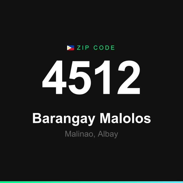 Shareable ZIP code 4512 card for Barangay Malolos