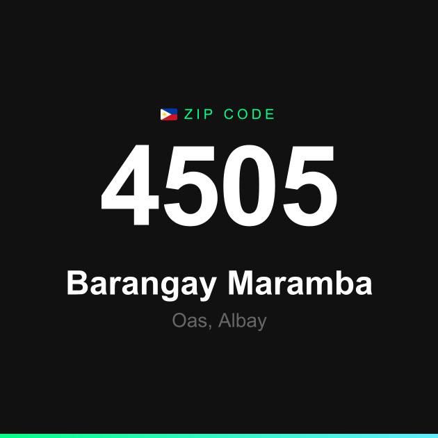 Shareable ZIP code 4505 card for Barangay Maramba