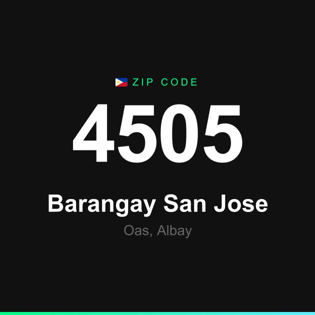 Shareable ZIP code 4505 card for Barangay San Jose