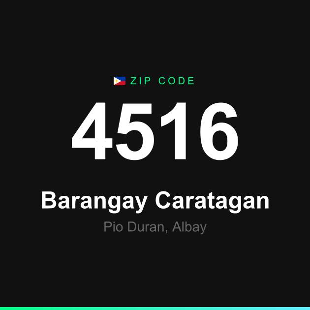 Shareable ZIP code 4516 card for Barangay Caratagan