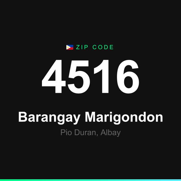 Shareable ZIP code 4516 card for Barangay Marigondon