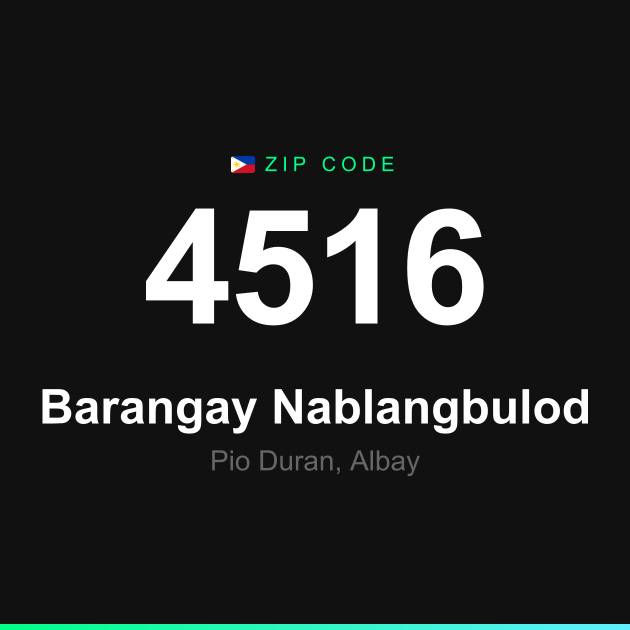Shareable ZIP code 4516 card for Barangay Nablangbulod