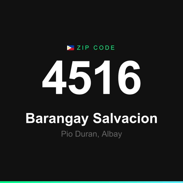 Shareable ZIP code 4516 card for Barangay Salvacion