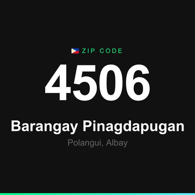 Shareable ZIP code 4506 card for Barangay Pinagdapugan