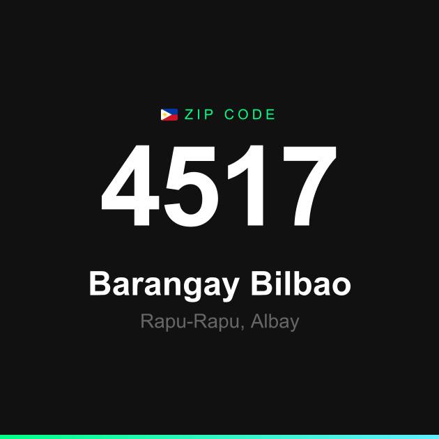Shareable ZIP code 4517 card for Barangay Bilbao