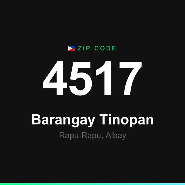 Shareable ZIP code 4517 card for Barangay Tinopan