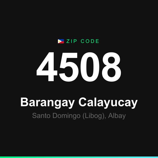 Shareable ZIP code 4508 card for Barangay Calayucay