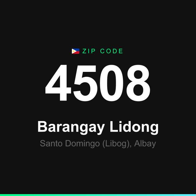 Shareable ZIP code 4508 card for Barangay Lidong