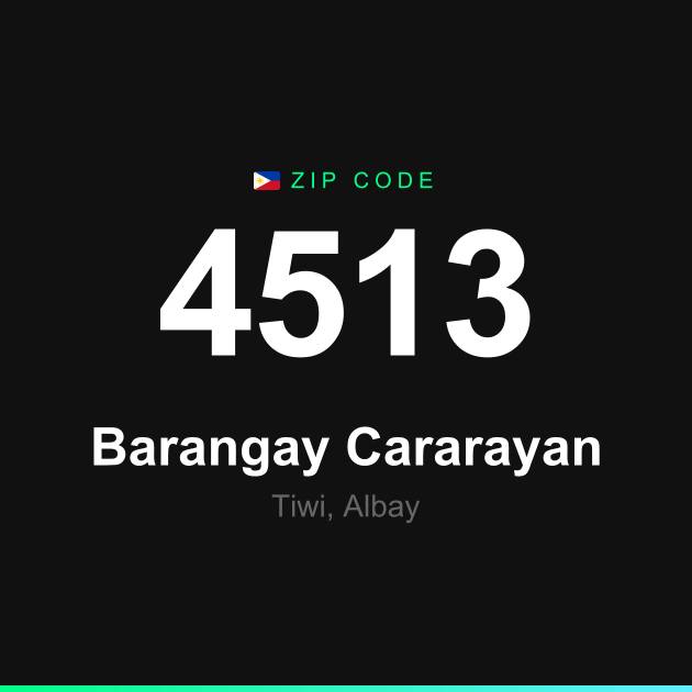 Shareable ZIP code 4513 card for Barangay Cararayan