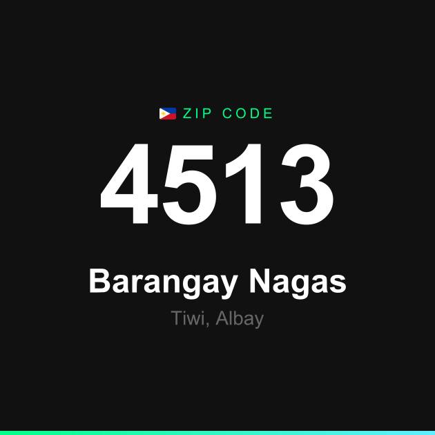 Shareable ZIP code 4513 card for Barangay Nagas