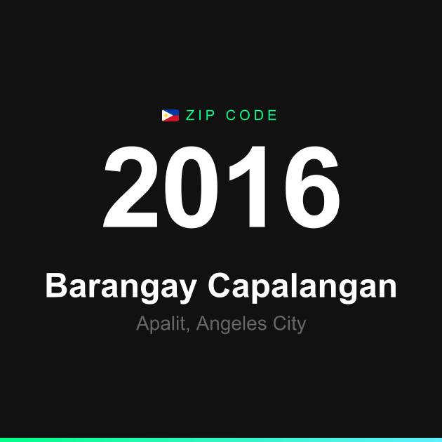 Shareable ZIP code 2016 card for Barangay Capalangan