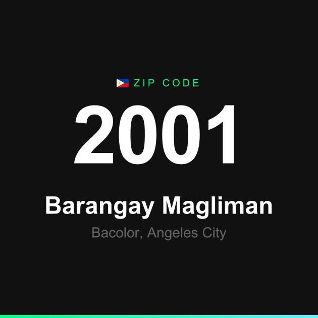 Shareable ZIP code 2001 card for Barangay Magliman