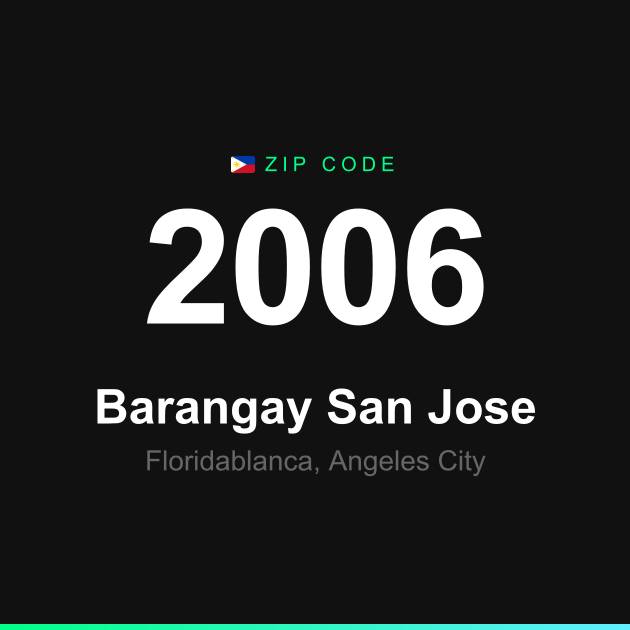 Shareable ZIP code 2006 card for Barangay San Jose
