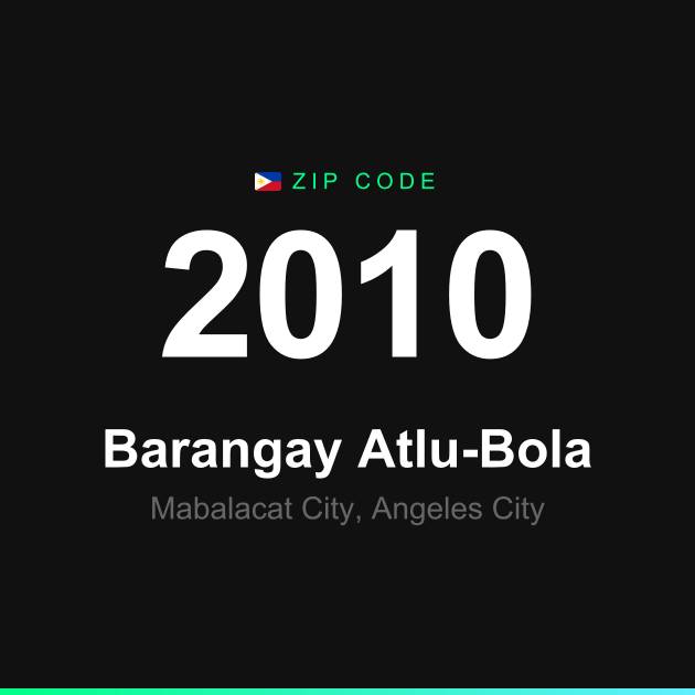 Shareable ZIP code 2010 card for Barangay Atlu-Bola