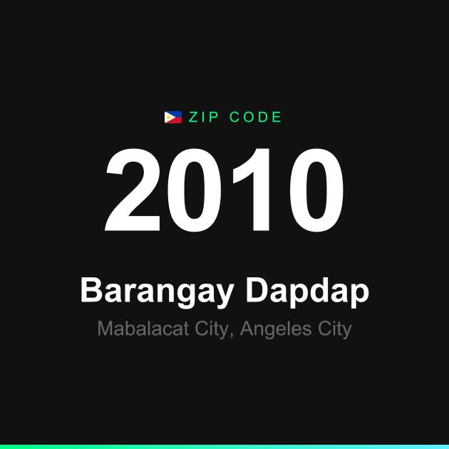 Shareable ZIP code 2010 card for Barangay Dapdap