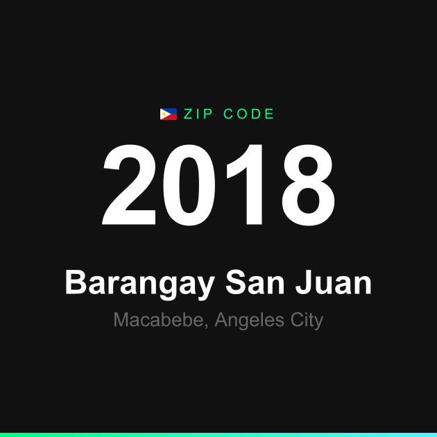 Shareable ZIP code 2018 card for Barangay San Juan