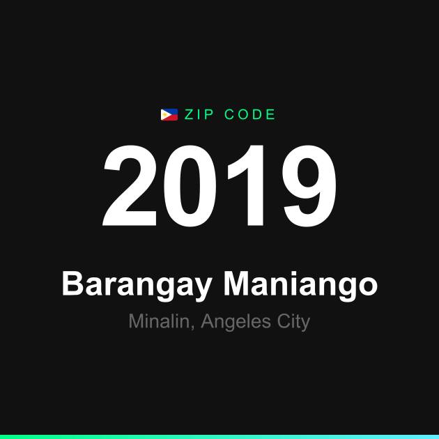 Shareable ZIP code 2019 card for Barangay Maniango