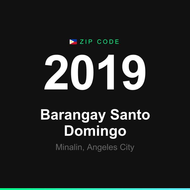 Shareable ZIP code 2019 card for Barangay Santo Domingo