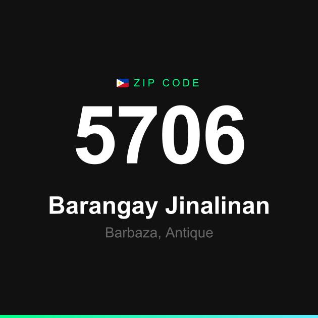 Shareable ZIP code 5706 card for Barangay Jinalinan