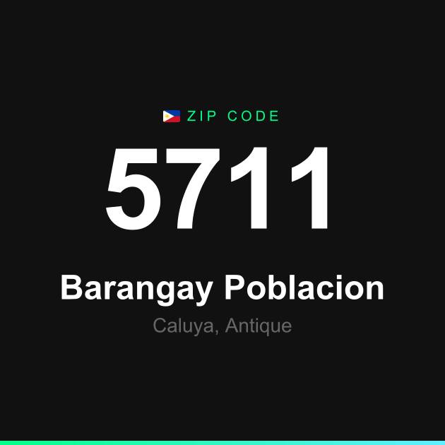 Shareable ZIP code 5711 card for Barangay Poblacion