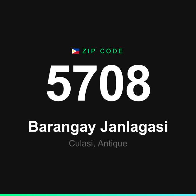 Shareable ZIP code 5708 card for Barangay Janlagasi