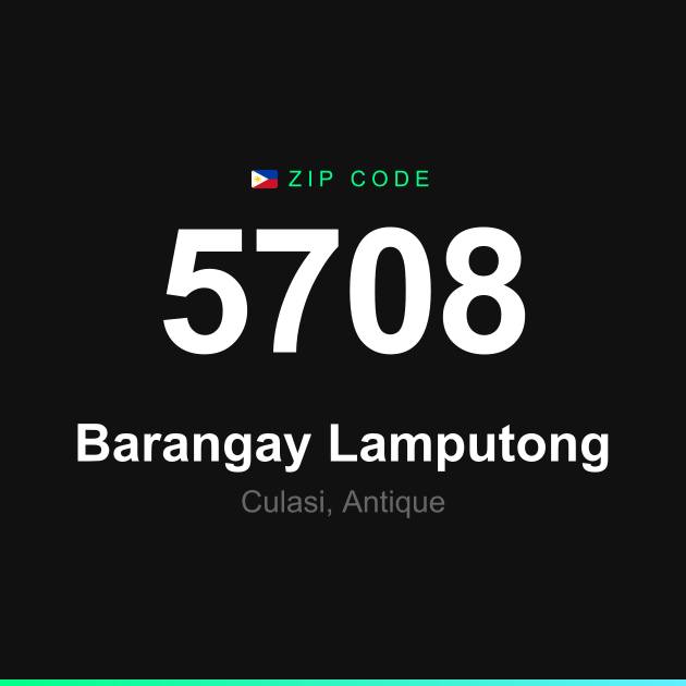 Shareable ZIP code 5708 card for Barangay Lamputong