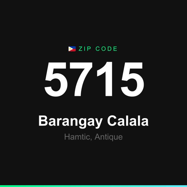 Shareable ZIP code 5715 card for Barangay Calala