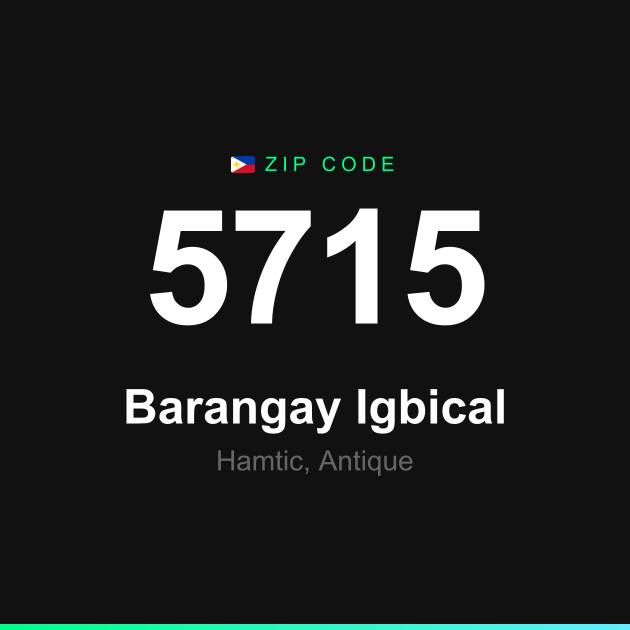 Shareable ZIP code 5715 card for Barangay Igbical