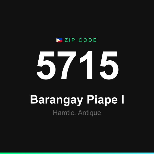 Shareable ZIP code 5715 card for Barangay Piape I