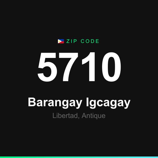 Shareable ZIP code 5710 card for Barangay Igcagay