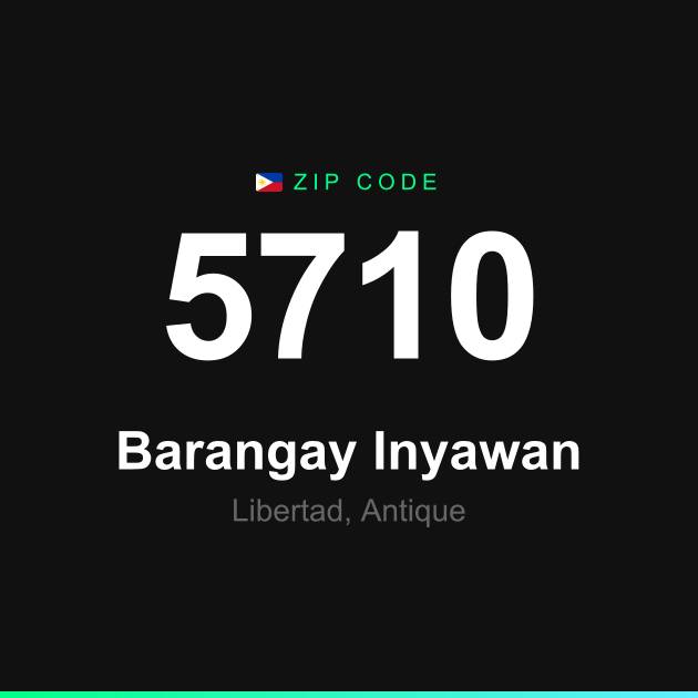 Shareable ZIP code 5710 card for Barangay Inyawan