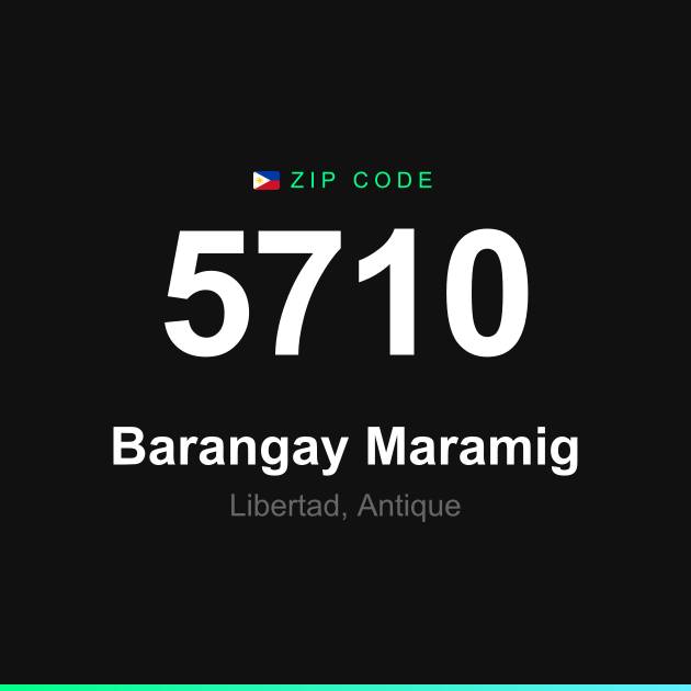 Shareable ZIP code 5710 card for Barangay Maramig