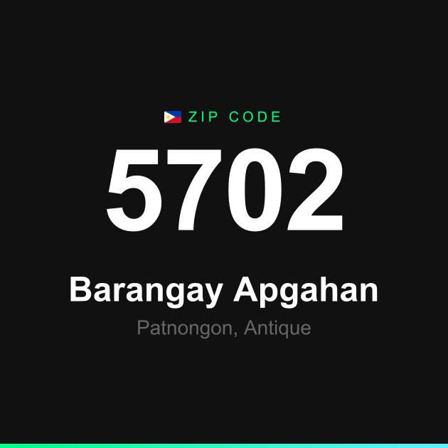 Shareable ZIP code 5702 card for Barangay Apgahan