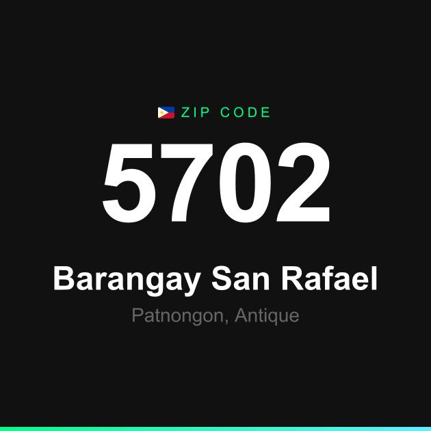 Shareable ZIP code 5702 card for Barangay San Rafael
