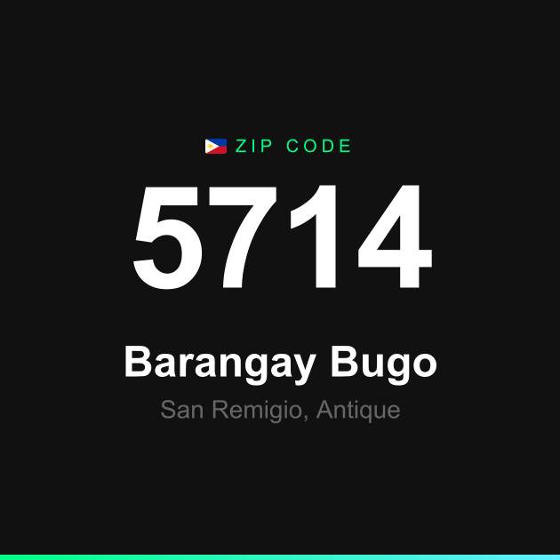 Shareable ZIP code 5714 card for Barangay Bugo