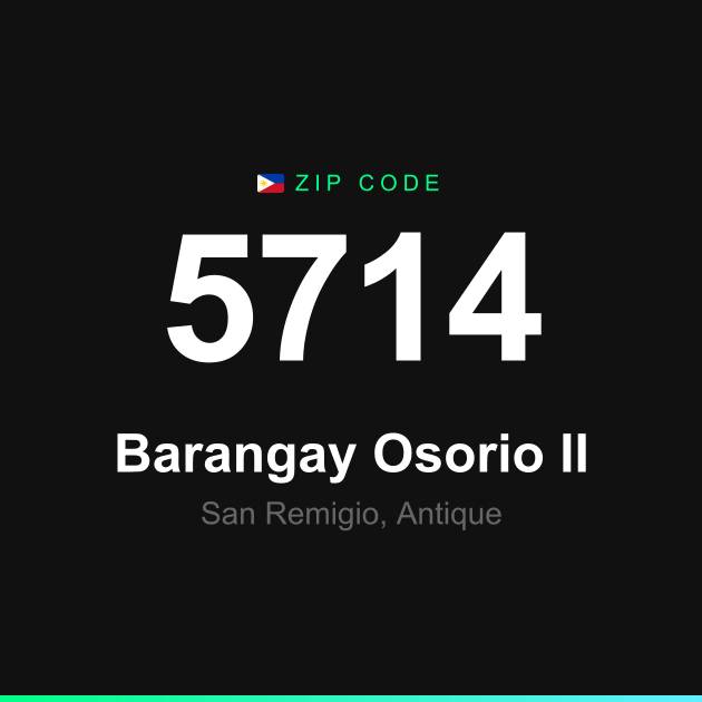 Shareable ZIP code 5714 card for Barangay Osorio II